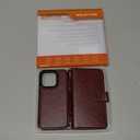 Bocasal Detachable Wallet Case for iPhone 14 Pro RFID Blocking Card Slots Holder Premium PU Leather Magnetic Kickstand Shockproof Wrist Strap Removable Flip Protective Cover 5G 6.1 inch (Brown)