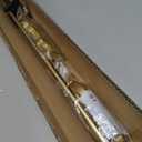 Double Curtain Rods with Aluminum End Cap and Full Surround Brackets,1"Front and 5/8" Back Rod,Adjustable between 36 to 72 Inches (3-6 Feet), Warm Gold Double Window Drapery Rod