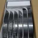 6PK 12 Inch Super Slim LED Flush Mount Ceiling Light, 24W, 2520LM, Selectable 3000K/4000K/6000K CCT, Low Profile Round Flat Panel Light for Bedroom, Kitchen, Hallway (Black)