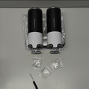 Black Wall Mounted Soap Dispenser for Shower, No Drilled WELLUP Shampoo Dispensers, 2-in-1 Chamber Bathroom Shower Soap Dispenser for Kitchen Bathroom, Matte Black