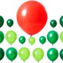 100 Balloons,Including 18-Inch Big Red Balloon, 10-Inch And 5-Inch Green Balloons, Suitable For Green Hungry Caterpillar Balloon Accessories, Halloween, Christmas, Birthday Party Decorations