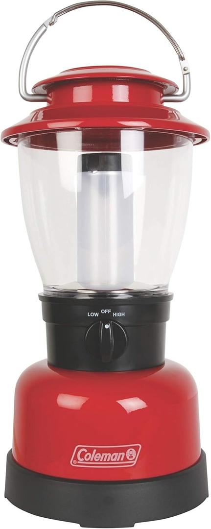 Coleman 400L LED Lantern with 4D Battery, Water & Impact-Resistant Lantern with Carry Handle, Lifetime LED Lights Never Need Replacing (One Size)