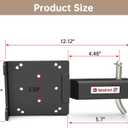 Universal 2" Receiver Trailer Hitch Winch Mount Plate ,Winch Mounting Bracket, Winch Mounting Plate (Black)