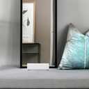 Veemoon Floor Mirror Stand: Heavy Duty Mirror Wooden Base Holder Non-slip Mirror Support for Full Length Mirror  Elegant Display for Home Bedroom Decor, White