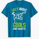 Life´s About Goals Soccer Player Boys Kids Youth T-Shirt Medium