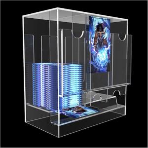 3-Slot Booster Pack Dispenser with UV Protection - Clear Acrylic Trading Card Pack Organizer, Display Holder for PKMN TCG and Collectible Card Game Booster Packs