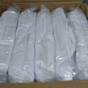 50 Pcs White Folding Chair Cover Washable Removable Universal Fitted Chair Cover Protector for Wedding Party Banquet Holidays Celebration Decoration Chair Covers