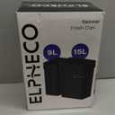 2 Pack Bathroom Trash Can with Lid - 2.5 Gal and 4 Gal Motion Sensor Garbage Bin, Smart Rubbish Bin, Waterproof Slim Dustbin, Automatic Plastic Trash Can for Bathroom, Office, Black