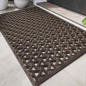 Color&Geometry Door Mat Outside Entrance with Drainage, 24"X36" Brown
Rubber Heavy Duty Dirt Trapper Waterproof Outdoor Welcome Mat, All Weather for Front Back Door Patio Entryway Entry