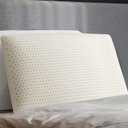 Latex Pillow, 100% Talalay Natural Latex Pillow, Soft Sleeping Bed Pillows with Cotton Cover, Queen Size, Perfect for Side/Back Pain, Stomach, Neck, Stress Relief (1, King (Low Loft))