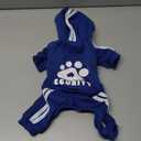 Dog Hoodie Security Clothes 4 Legs Jumpsuit Sweatshirt Hoodies Soft & Warm Dog Outfit Pullover Dog Winter Clothes Sweater for Small Medium Large Dogs Cats (Blue, Medium)