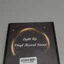 YuanDian Now Playing Vinyl Record Stand, Light up Display Holder for Vinyl Records, Wooden Acrylic Holder with Warm Light for Album Display Storage, Home Desk Decor for Music Lovers