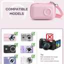 SQERO Digital Camera Case for KODAK PIXPRO FZ45 FZ55 & CAMKORY 1080P - Compact Travel Bag with 3 SD Card Slots,Small Lightweight Pouch, Cute Gifts for Adults Kids