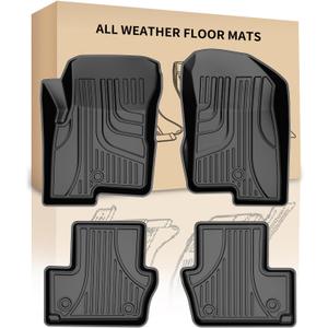 Automotive Floor Mats Fit for 2007-2012 Dodge Caliber / 2007-2017 Jeep Patriot/Compass Old Body Style (1st Generation), Floor Liners Original for 1st and 2nd Row All Weather Guard Floor Mat