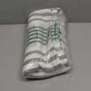 BUAGETUP Grey and White Outdoor Rug 3'x 5' Hand-Woven Cotton Washable Rug Striped Front Porch Rug Indoor/Outdoor Area Rug Floor Mat for Farmhouse/Layered Door Mats/Living Room