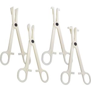 4Pieces Set Disposable Piercing Clamps Set Professional Septum Clamps Piercing Forceps Piercing Clamps for Belly Navel Ear Piercing Septum Eyebrow Tongue Nose Piercing