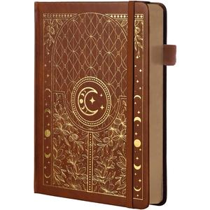 TIEFOSSI Dotted Journal Notebook, 160gsm 190 Numbered Thick Paper, A5 Hardcover Dotted Grid Diary for Women Men Work Writing, Journaling, Drawing, 5.8 x 8.3 in