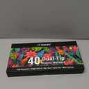 Fabric Markers Permanent for Clothes, 40 Colors Dual Tip with Fine and Chisel Tips Paint Pens for Clothing Canvas Tote Bags T-Shirt and Shoes, Non Toxic Ink for Kids and Adults