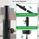 Speaker Stand Adapter 35mm to 25mm, Pair of Steel Speaker Pole Reducers, Fit 1 3/8" Stand to 1" Speaker Mount, Locking Knob Design