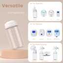 4 Pack 10oz Wide-mouth Breastmilk Storage Bottle for Momcozy 22oz Portable Breast Milk Cooler, Pumping Storage Containers Compatible with Spectra S1/S2/9 Plus/SG/Motif Luna (4PC/White Lids)