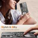 Goodon for Galaxy S25 Edge Case, Wireless Charging Compatible, Shockproof Translucent Matte Cover - Cute Floral Design Phone Case for Women Girls - Elephant Flowers