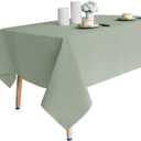 Obstal Sage Green Rectangle Table Cloth - Heavy Duty Water Resistance Polyester Tablecloth, Decorative Fabric Table Cover for Outdoor and Indoor Use, 60x84 Inch