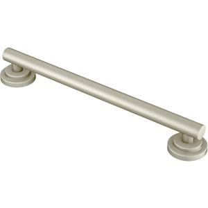 Moen Iso Brushed Nickel Bathroom Safety 18-Inch Stainless Steel Modern Sturdy Grab Bar, YG0718BN