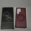 Magnetic Stand for Samsung Galaxy S25 Ultra Case [Military Grade Drop Protection] with Kickstand, Matte Translucent Slim Case for S25 Ultra 6.9", Burgundy