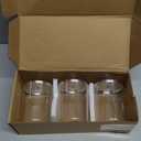 MKOSAB 3 Pack Qtip Holder,Apothecary Jars for Cotton Balls,Swabs,Floss Picks,Hair Ties,Glass Bathroom Organizers and Storage Container with Lids Tray Set,Bathroom Vanity Accessories Decor (Black)