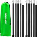 SAN LIKE Aluminum Tent Poles for Tarp - 75in Collapsible Poles for Awnings, Canopy, Rain Fly, Shelter - 2 Sets (5 Sections)
