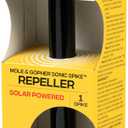 Victor Mole and Gopher Solar Powered Sonic Spike - Outdoor Mole and Gopher Repellent - M9014 - Chemical Free Solution - Solar-Powered