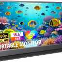 15.6 Inch Portable Monitor 1080P FHD IPS Gaming Display Monitor with USB-C & HDMI Light Weight Ultra-Slim External Second Screen with Smart Cover & Speakers for LaptopPC, Mac, Phone, PS5, Switch