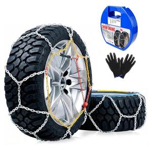 C-Hopetree Universal Snow Tire Chains for Cars and SUVs, Reusable Emergency Anti-slip Cable Tire Chains for Winter, Designed for Ice, Snow & Traction Enhancement, Model KN80