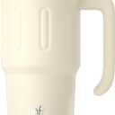 YAFA 22 oz Travel Mug Tumbler | Vacuum-Insulated Stainless Steel Hot and Cold Cup | Travel Coffee Mug | Leak-Proof Design | Dual Drink Modes  Direct Mouth & Straw (Cream, 22 oz)