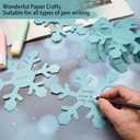 2 x 72 Pieces Paper Snowflakes Cutouts Christmas Snowflakes Shapes Paper Winter Snowflake Decoration Snowflake Bulletin Board Cutouts Snowflake Classroom Decor for DIY Craft Holiday Xmas Party Supplies