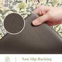 Collive Cushioned Anti Fatigue Kitchen Mat, Beige Kitchen Rugs Sets of 2