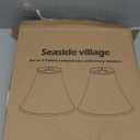 Bell Lamp Shades Set of 2, 6"Top x 13"Bottom x 10"High, Beige Shade Replacement for Table Lamps, Floor Lamps, Fabric Natural Linen Hand Crafted(Spider Fitter), Harp Holders Included, Assembly Required