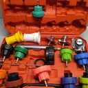 18PCS Radiator Pump Pressure Tester Kit, Pressure Leak Tester Tool Kit for Automotive Cooling System Water Tank Leakage Detection