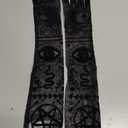 Black Lunar Witch Enchanting Sheer Gloves - One Size - Perfect for Witches, Magicians & Mysterious Appearances - 1 Pair