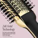 HOT TOOLS 24K Gold Blow Dryer Brush, Round Brush Blow Dryer for Salon-Worthy Blowouts in One Step, Fast Styling & Long-Lasting Results