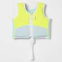 SUNNYLiFE Swim Vest - Constructed with Neoprene Plus a Secure Front Zip and Develop Water Confidence. Toddler Swim Vest, Aqua Neon Yellow, 1-2 yrs