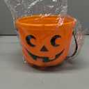 Halloween Pumpkin Bucket Large Halloween Candy Buckets Portable Jack-O-Lantern Buckets with Handles for Kids Halloween Party Favors Props Room Dcor (E)
