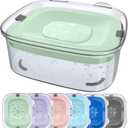 AONKEY 3L Dog Water Bowl No Spill, 101oz Large Spill Proof Dog Bowl Reduce Refill, Anti Splash No Mess Dispenser Dripless Slow Drinking Water Bowl for Sloppy Messy Drinkers (Sprout Green)