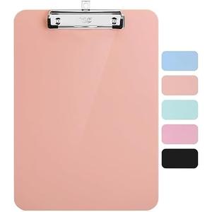 2 Mr. Pen- Plastic Clipboard, 12.5” x 9”, Pastel Orange, Clipboard Plastic, Low-Profile Metal Clip with Retractable Hanging Hole
