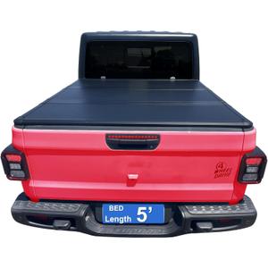 5FT Hard Tri-Fold Truck Bed Cover for 2019 2020 2021 2022 2023 2024 2025 Ford Ranger FRP Tonneau Cover | Styleside
