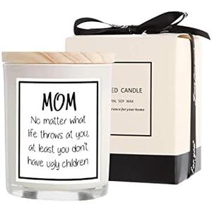 Pack of 2 Gifts for Mom from Daughter Son, Funny Birthday & Mothers Day & Thanksgiving & Christmas Gifts (Vanilla)