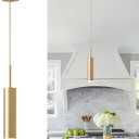 KCO Lighting LED Gold Mini Pendant Light Modern Kitchen Island Ceiling Hanging Light Fixtures Small Cylinder Ceiling Pendant Lighting for Bedroom, Dinning Room (Gold)