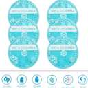 OLESILK Small Hot Cold 6 Packs, Reusable Round Gel Beads Ice Pack with Cloth Backing, Hot and Cold Therapy for Breastfeed Injury, Kids Pain Relief, Headache, Tired Eyes, Wisdom Teeth, Sinus Relief