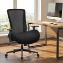 Big and Tall Home Office Desk Chair 500lb Capacity for Heavy People, Ergonomic Wide Mesh Desk Chair with Stepless Recline & Lock, 5.5" Thick Cushion, High Back, Adjustable Height & Armrests