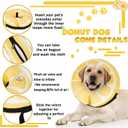 Inflatable Dog Cone Collar for Large Medium Small Dogs, Soft Adjustable Recovery Cone for Dogs Cats,Dog Neck Donut Alternative After Surgery Lemon,Small